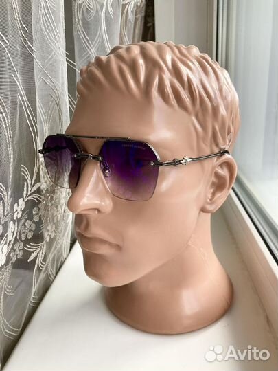 Очки Chrome Hearts металлические зеркально-цветные