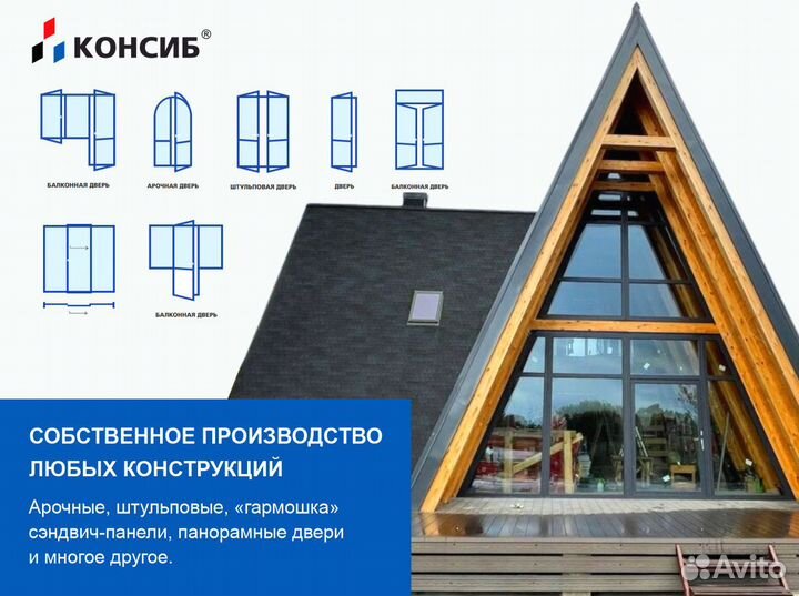 Алюминиевые двери с завода