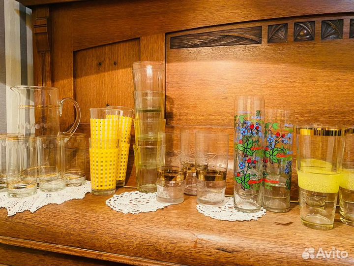 Много Стаканы Бокалы Фужеры СССР Посуда