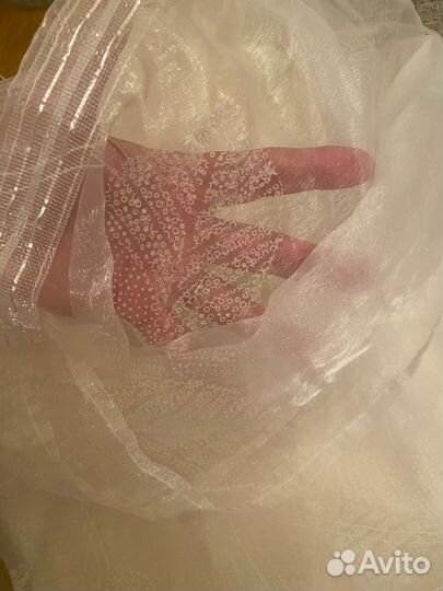 Тюль, дневная штора, с лентой