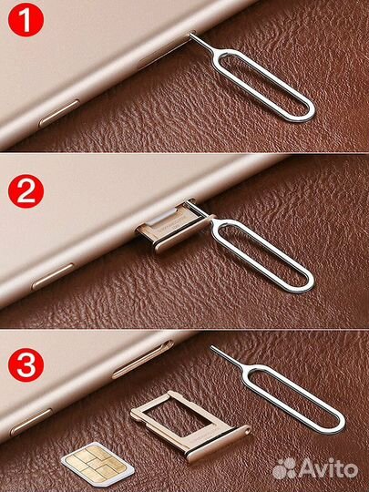 Скрепка-ключ для извлечения SIM-лотков смартфонов