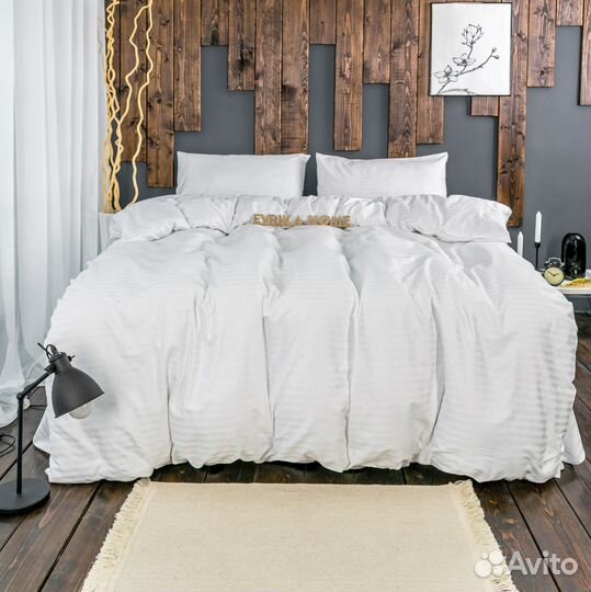 Постельное белье Софи Белый новое страйп-сатин