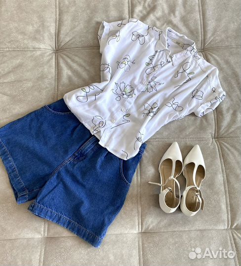 Летняя блуза colins льняная