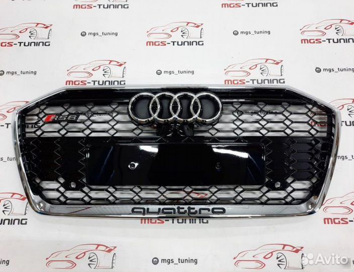 Решетка на Audi A6 в стиле RS6 18+ гг. дизайн 1