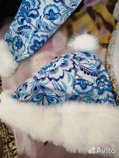 Новогодний костюм для девочки 104 снегурочка