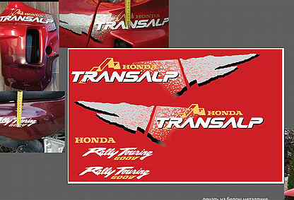 Наклейки на пластик Honda Transalp 600 рестайл