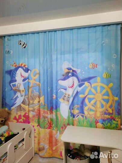Детские шторы, состояние новых, никаких изъянов
