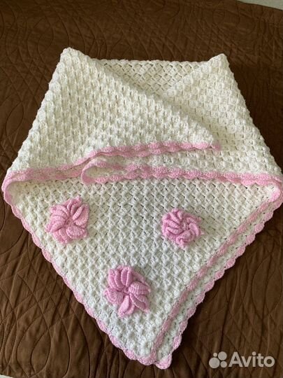 Детское одеяло вязаное