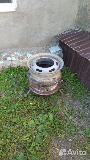 Печь под казан из дисков