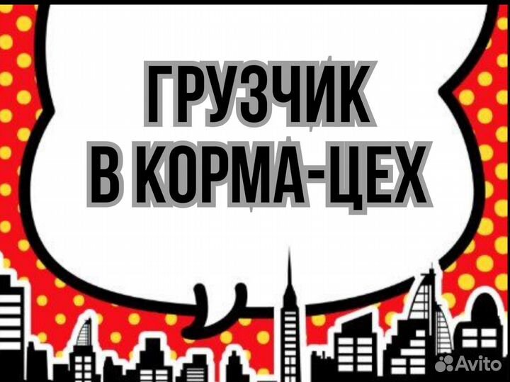 Грузчик в корма-цех (без опыта)