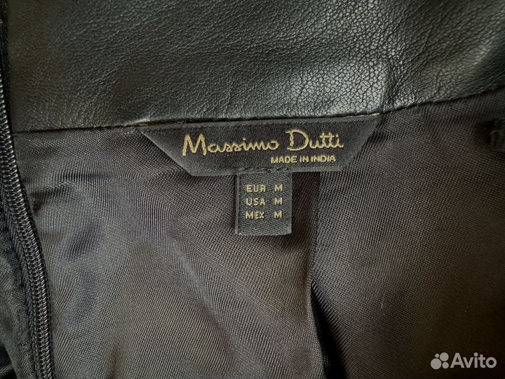 Кожаная юбка натуральная massimo dutti
