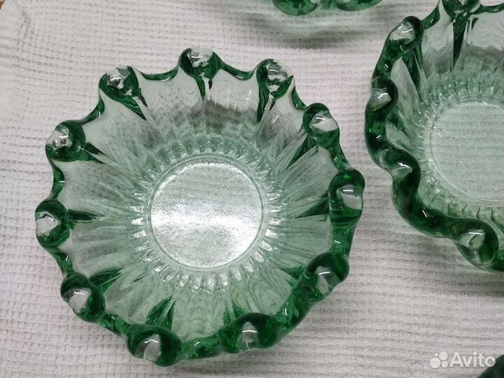Конфетница цветное стекло СССР