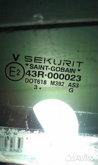 Стекло с рамкой заднее правое для Porsche Cayenne