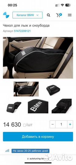 BMW чехол для лыж и сноуборда