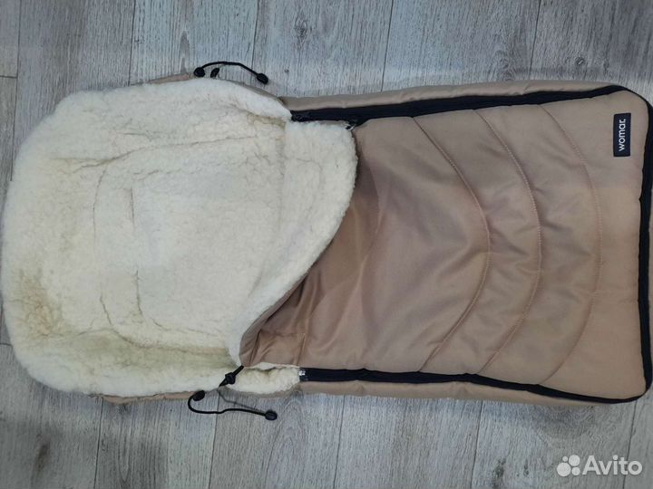 Зимний конверт в коляску, овчина Womar