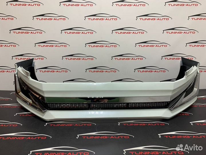 Губа передняя Land Cruiser Prado 150 (белый перламутр)