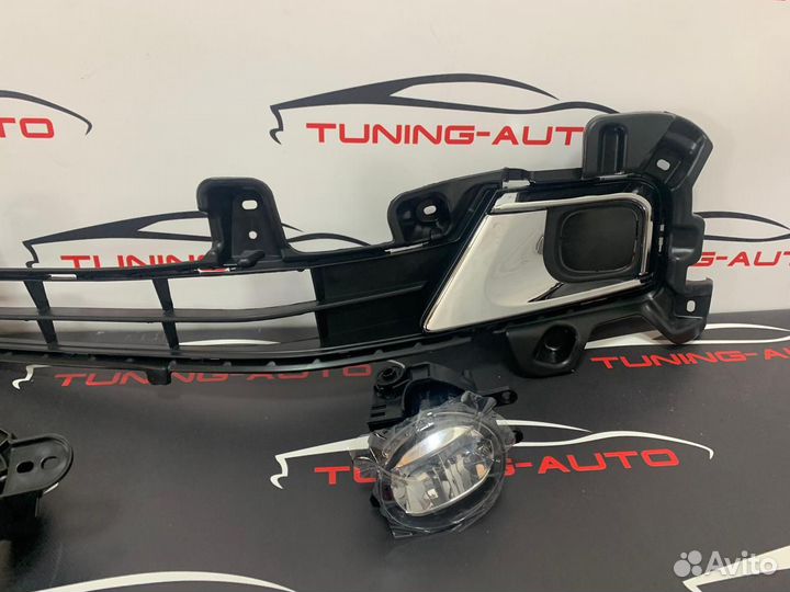 Комплект решетка + туманки toyota land cruiser 200