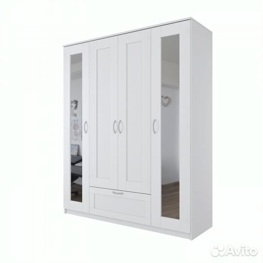 Шкаф распашной Столарп комбинированный 4 двери и 1