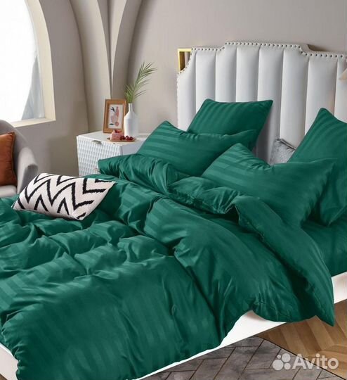 Белье постельное страйп сатин как в отеле