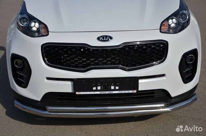 Защита переднего бампера KIA Sportage двойная