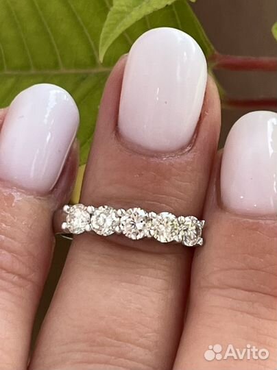 Новое Кольцо Дорожка с Бриллиантами 0,84 кт