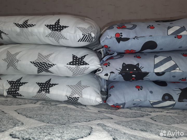 Бортики - подушки в детскую кроватку