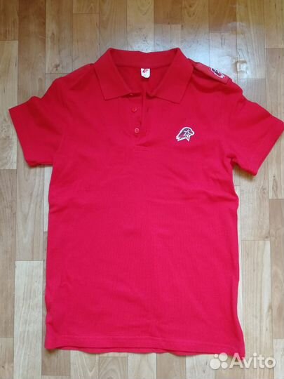 Поло Юнармии,красное,размер 40-42,рост 158-164