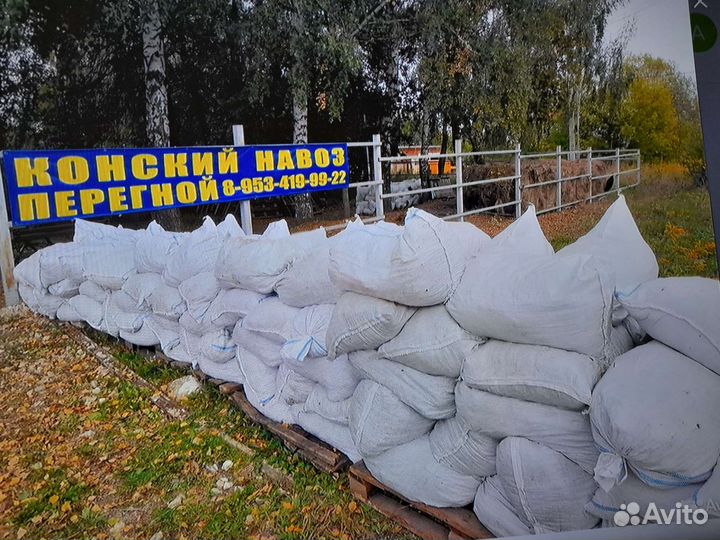 Навоз конский в мешках