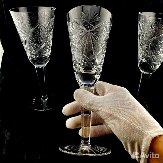Хрустальные фужеры СССР 1970 г