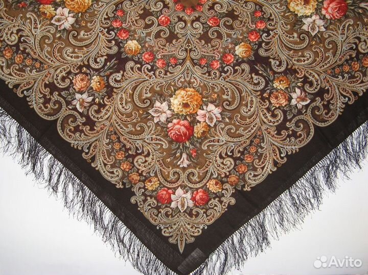 Б/у шерстяные Павловопосадские платки/шаль