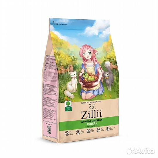 Zilli сухой корм для взрослых кошек с чувствительн