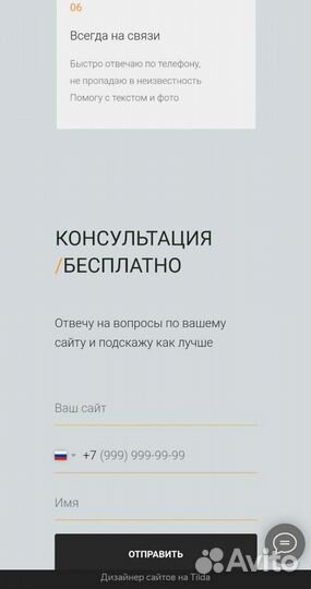 Создание сайтов, интернет-магазинов на Tilda