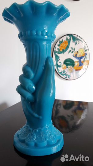 Опаловое стекло Ваза Викторианский период 1895 год