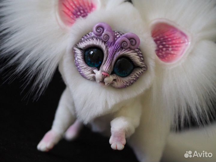 Котенок в смешанной технике ручной работы