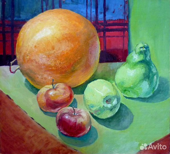 Натюрморт с айвой 2014г (Масло)