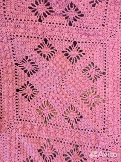 Плед вязаный для новорожденых