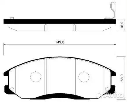 Колодки тормозные дисковые передн hyundai: santa F