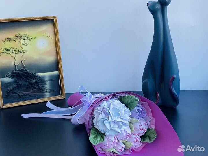 Букет из зефира, цветы, букеты