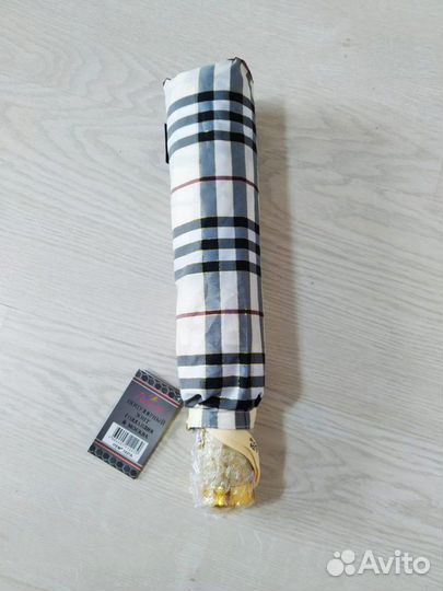 Клетчатый зонт полуавтомат новый
