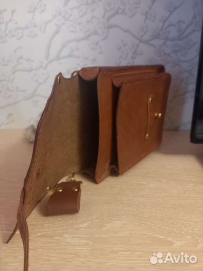 Барсетка кожаная мужская новая