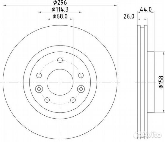Диск тормозной перед
