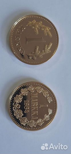 Официальный новодел банк Финляндии позолота