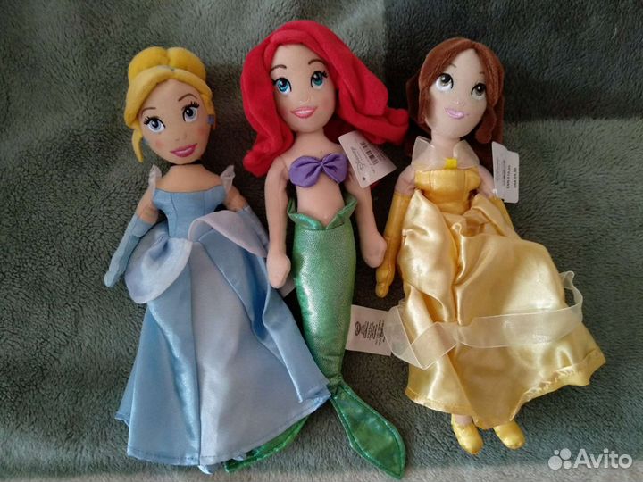 Плюшевая Кукла Русалочка Ариэль Золушка Бэлль