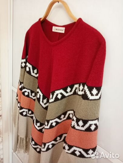 Пончо женское шерстяное