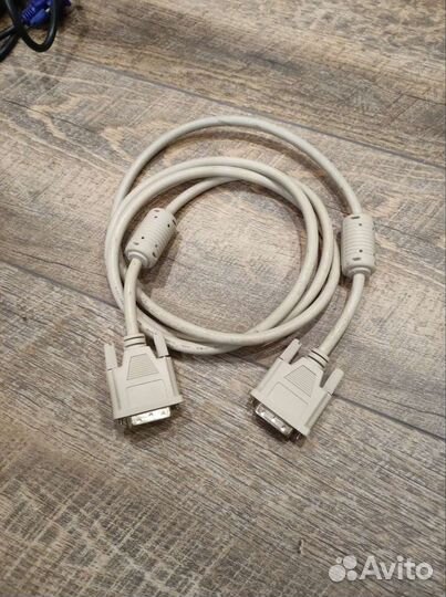 Кабель DVI для компьютера 2шт,черный и белый