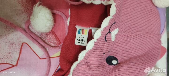 Детские шапки для девочки размер 48-50