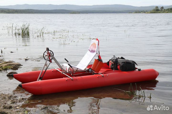 Катамаран складной с педалями для сплава