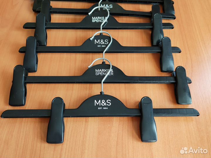 Вешалки плечики для брюк с зажимами