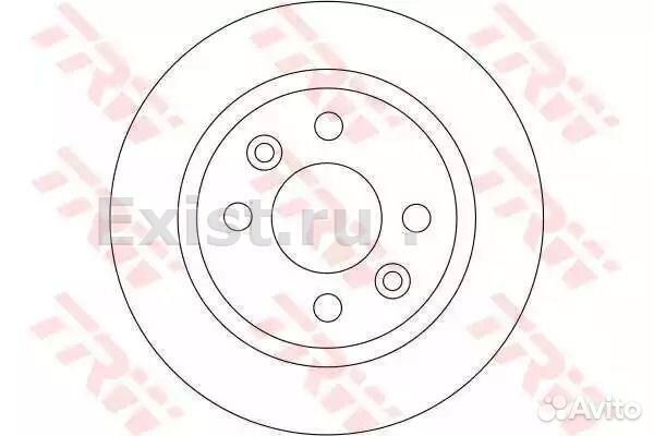 Тормозные диски renault logan (TRW df4382) 2шт