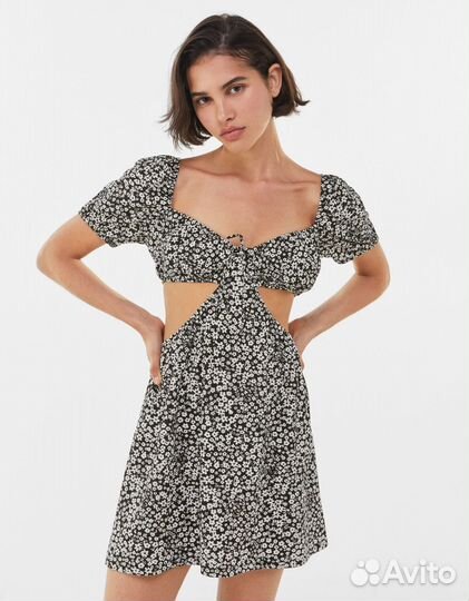 Платье С Вырезами И Цветочным Принтом